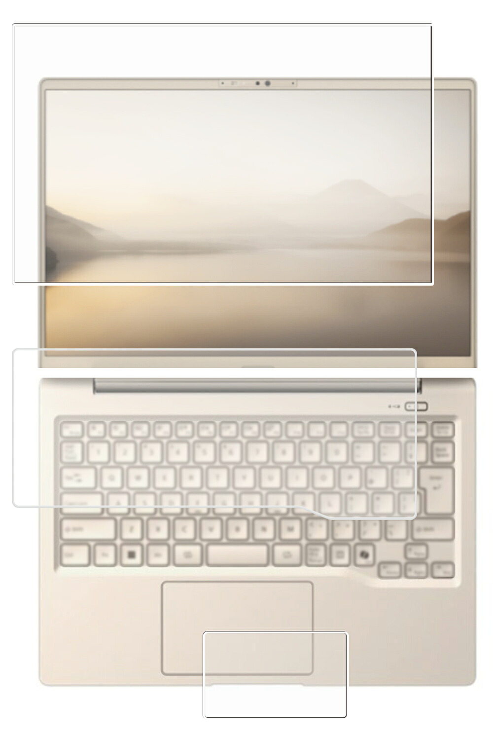 [3点セット(画面+タッチパッド+キーボードカバー)] Fujitsu FMV LIFEBOOK MH55/J3 WMB/J3 2024年10月モデル 用 [N35] AR/マット ハイブリッド 高機能 反射低減 保護フィルム ★