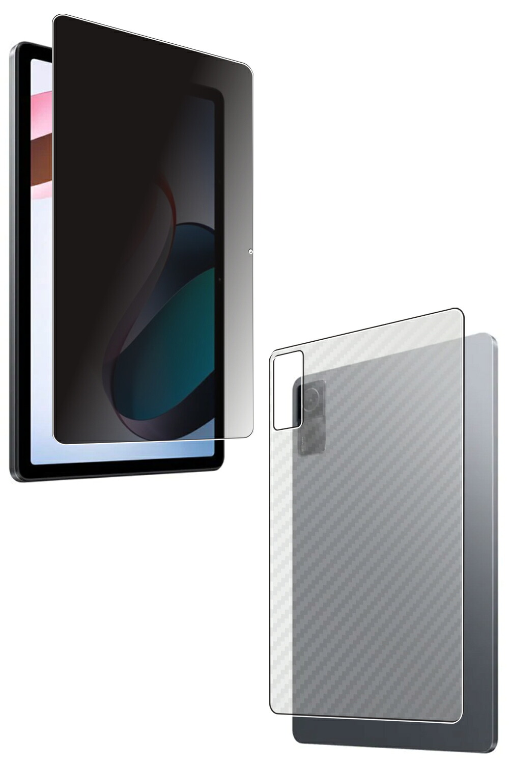 【百貨店SALE 10%OFF】【2枚組(画面+うしろ側)】Xiaomi Redmi Pad 10.61in 用 [10] 4way のぞき見押しとどめる 非公開保護すること 液晶 保護すること 写真フィルム ＋ 炭素調 うしろ側 保護すること写真フィルム ★ シャオミ レッドミー パッド