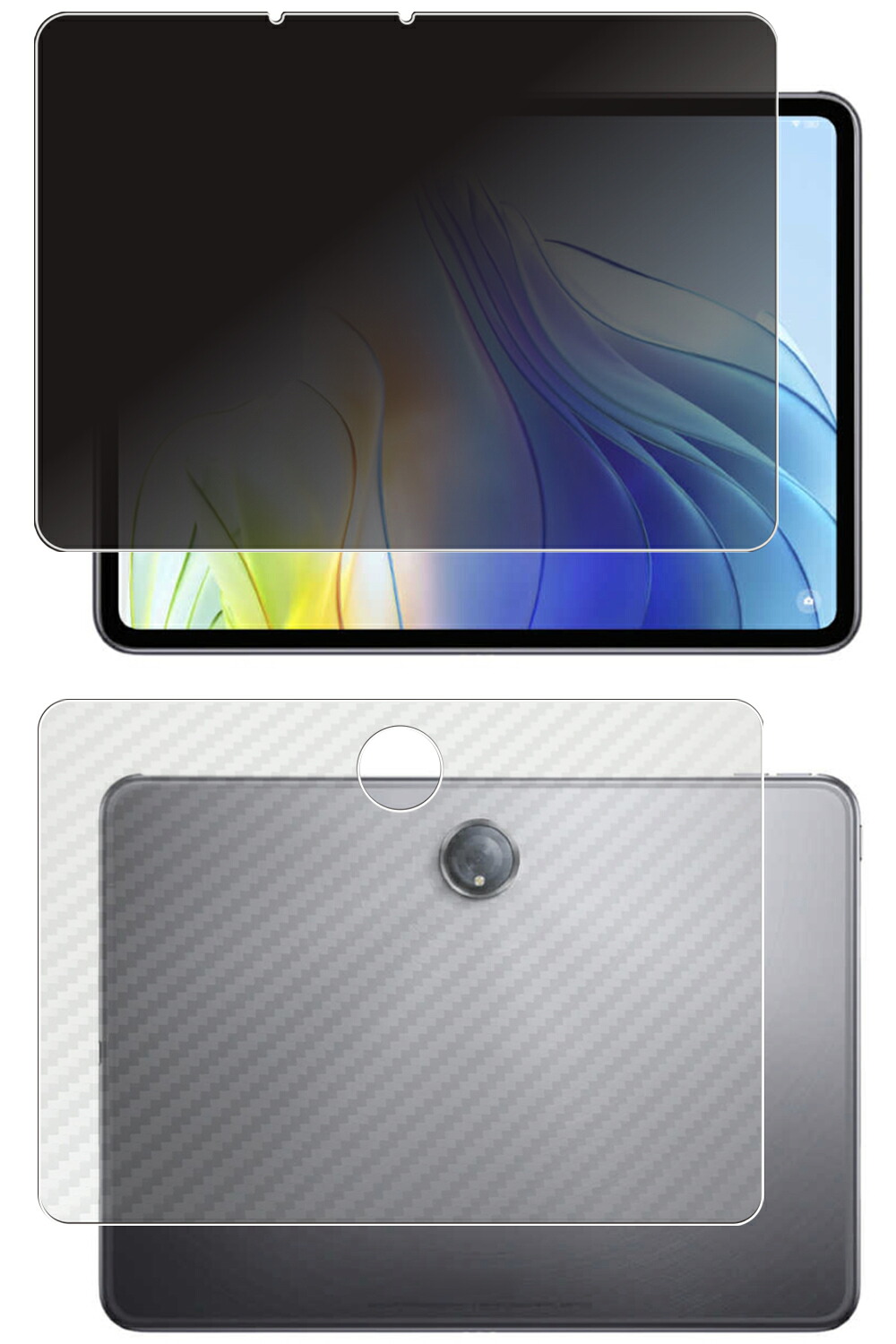 【百貨店SALE 10%OFF】【2枚組(画面+うしろ側)】OPPO Pad 2 用 [10] 4way のぞき見押しとどめる 非公開保護すること 液晶 保護すること 写真フィルム ＋ 炭素調 うしろ側 保護すること写真フィルム ★ オッポ  パッド ツー