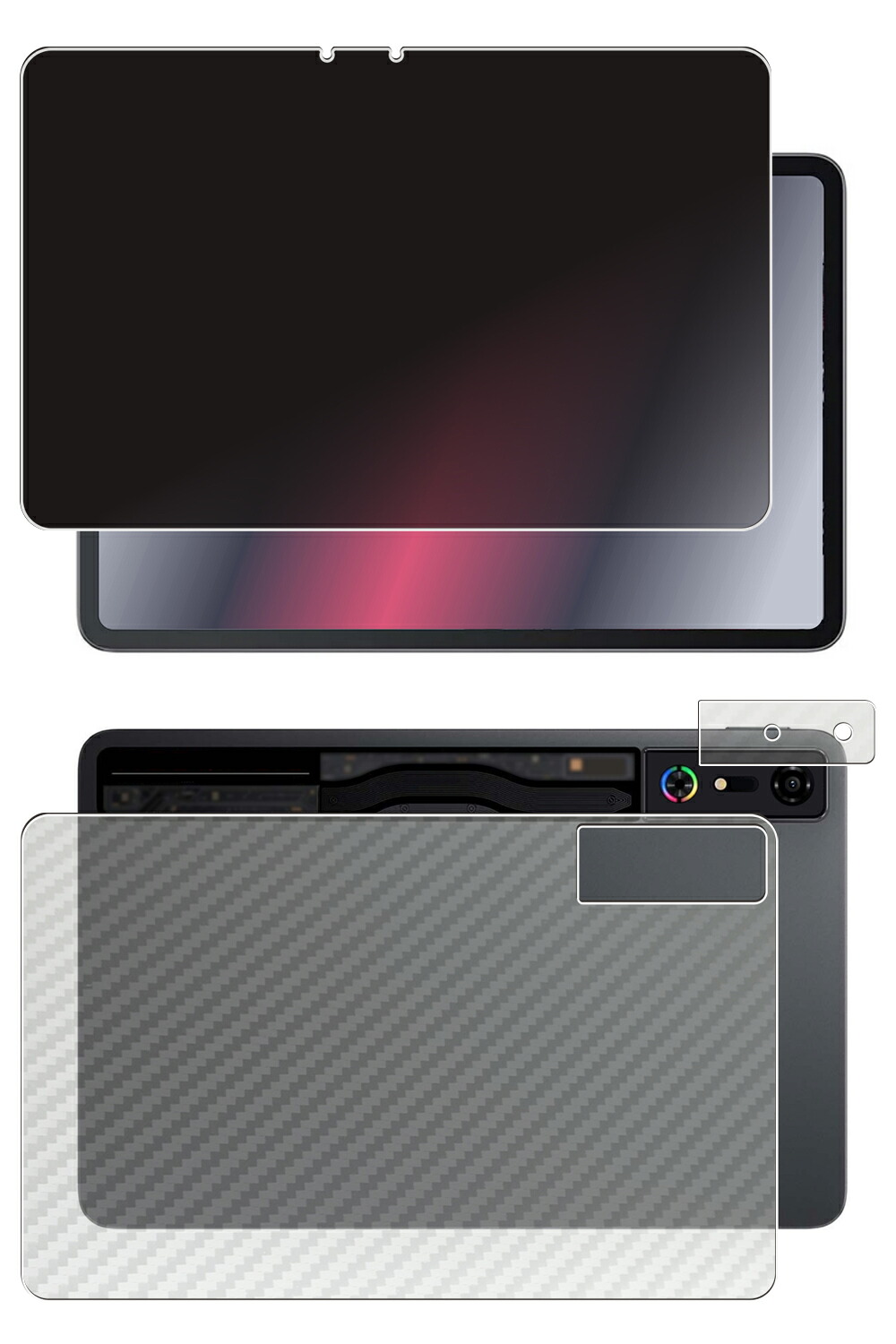 【百貨店SALE 10%OFF】【2枚組(画面+うしろ側)】RedMagic Nova 用 [10] 4way のぞき見押しとどめる 非公開保護すること 液晶 保護すること 写真フィルム ＋ 炭素調 うしろ側 保護すること写真フィルム ★ 赤いこと神通力 ノヴァ