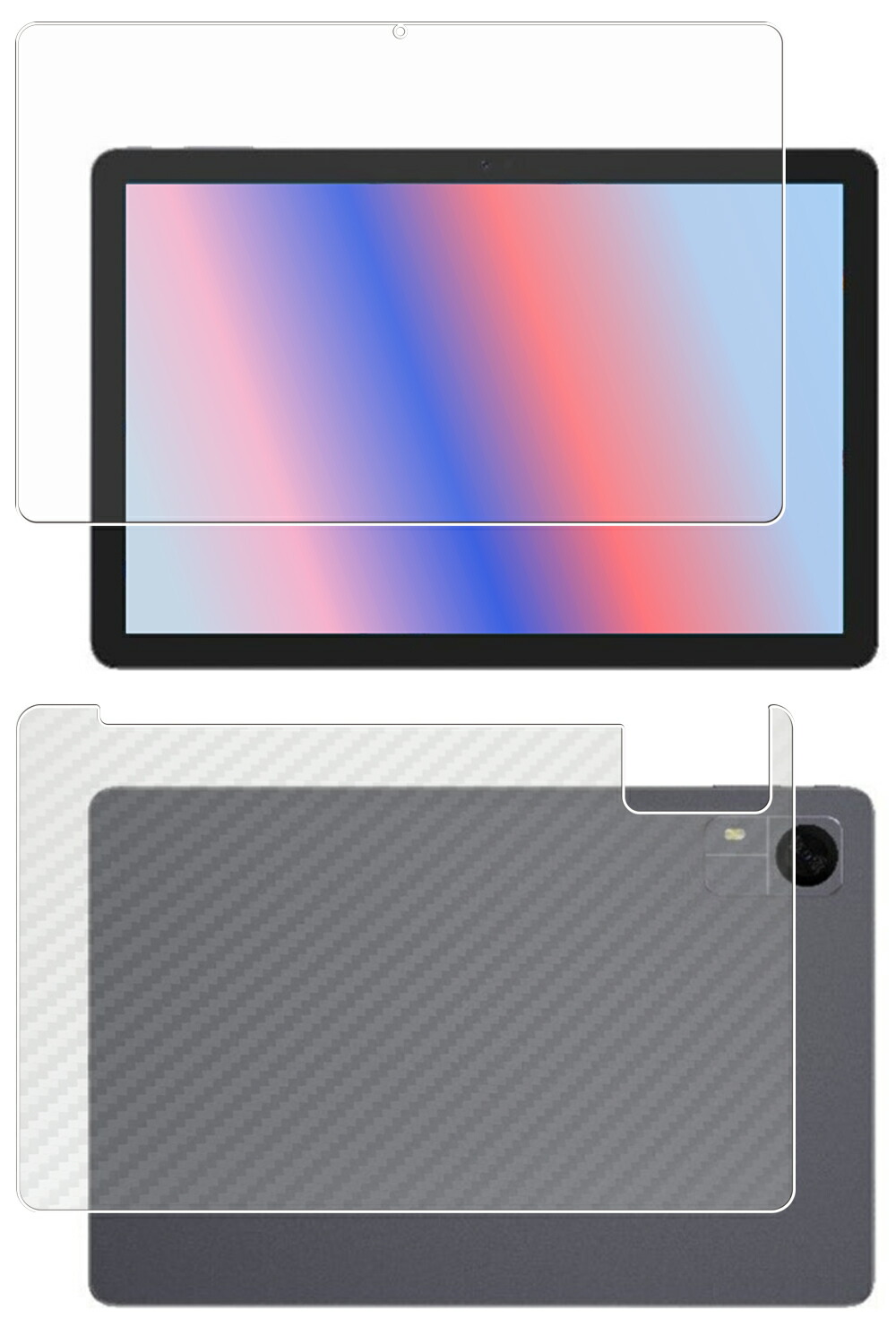 楽天市場】【2枚組(画面+背面)】WirelessGate wg_tablet_01 用 [10] 防 