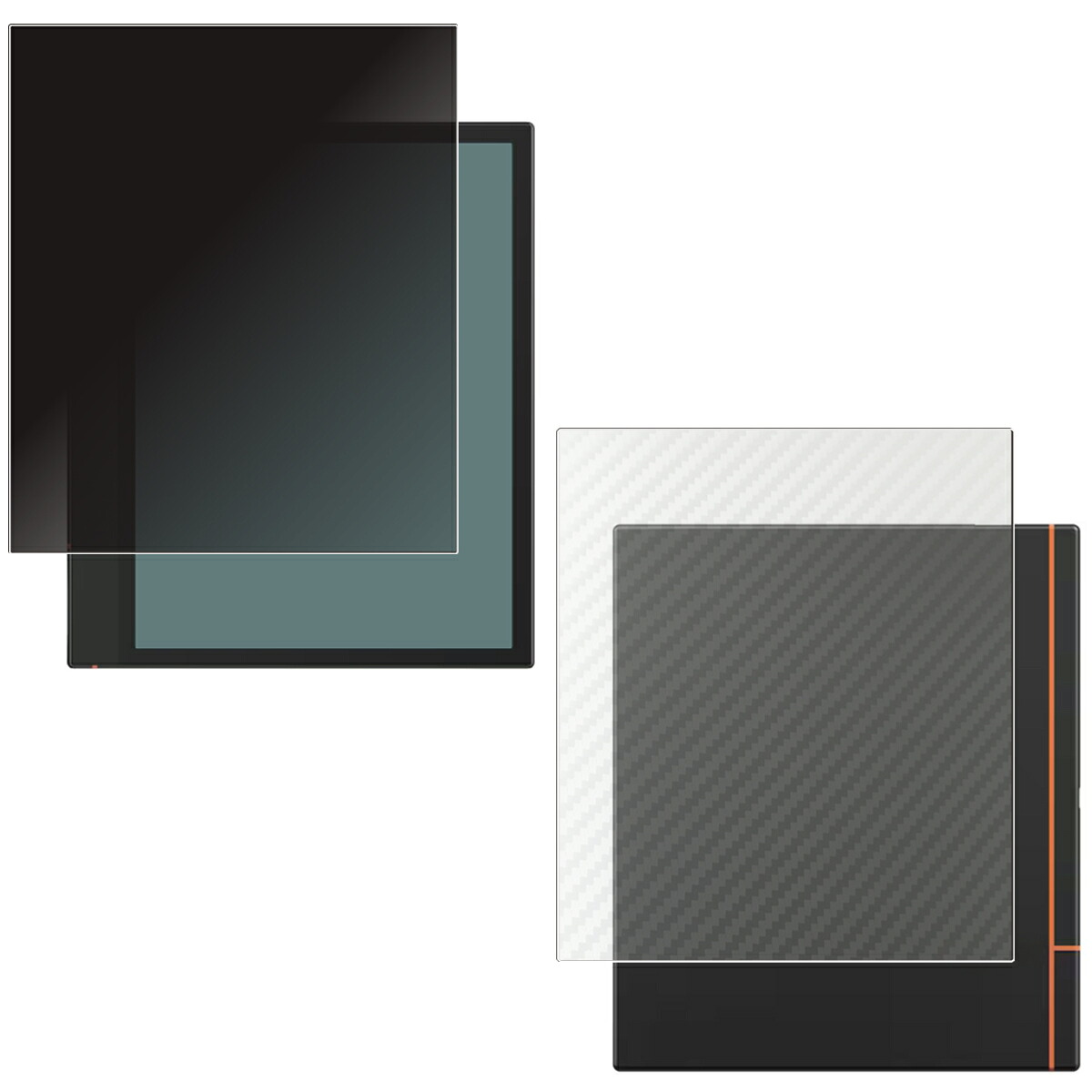 【百貨店SALE 10%OFF】【2枚組(画面+うしろ側)】BOOX Note Air4 C / Air3 C 用 [10] 4way のぞき見押しとどめる 非公開保護すること 液晶 保護すること 写真フィルム ＋ 炭素調 うしろ側 保護すること写真フィルム ★ ブークス 万覚え帳 エアーフォー スリー シー