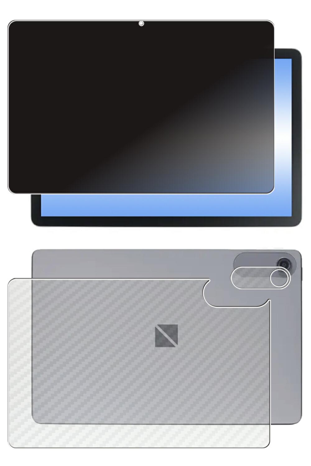 【百貨店SALE 10%OFF】【2枚組(画面+うしろ側)】NEC LAVIE Tab T10 T1055/KAS TAB10/F03 2025年春ひな形 用 [10] 4way のぞき見押しとどめる 非公開保護すること 液晶 保護すること 写真フィルム ＋ 炭素調 うしろ側 保護すること写真フィルム ★
