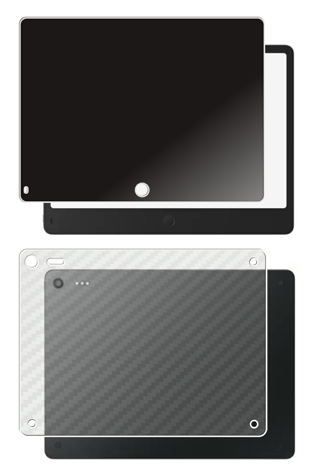 【2枚組(画面+うしろ側)】TCL Note A1 NXTPAPER 9566X 用 [10] 4way のぞき見押しとどめる 秘め事保護すること 液晶 保護すること 写真フィルム ＋ 炭素調 うしろ側 保護すること写真フィルム ★ ティーシーエル 万覚え帳 エーワン ネクストペーパー