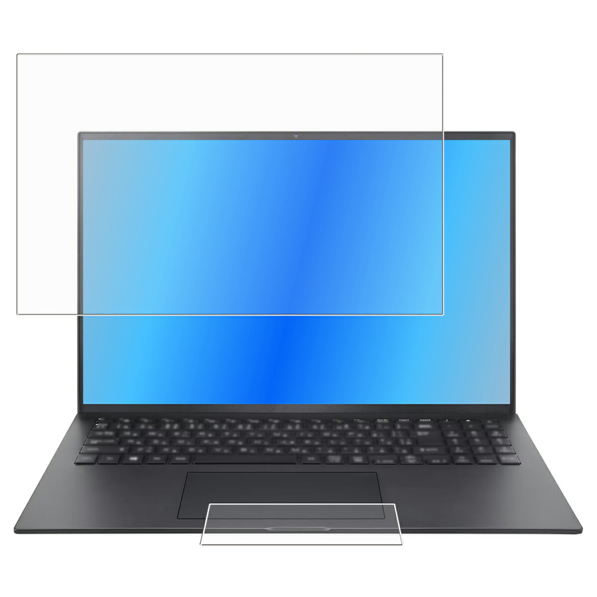 [2枚組(画面+タッチパッド)] LG gram 16Z90RU 2025年モデル 用 [N40] 高硬度 9H アンチグレア タイプ 液晶 保護 フィルム ★ 強化 ガラスフィルム と同等の 高硬度9H エルジー エレクトロニクス グラム