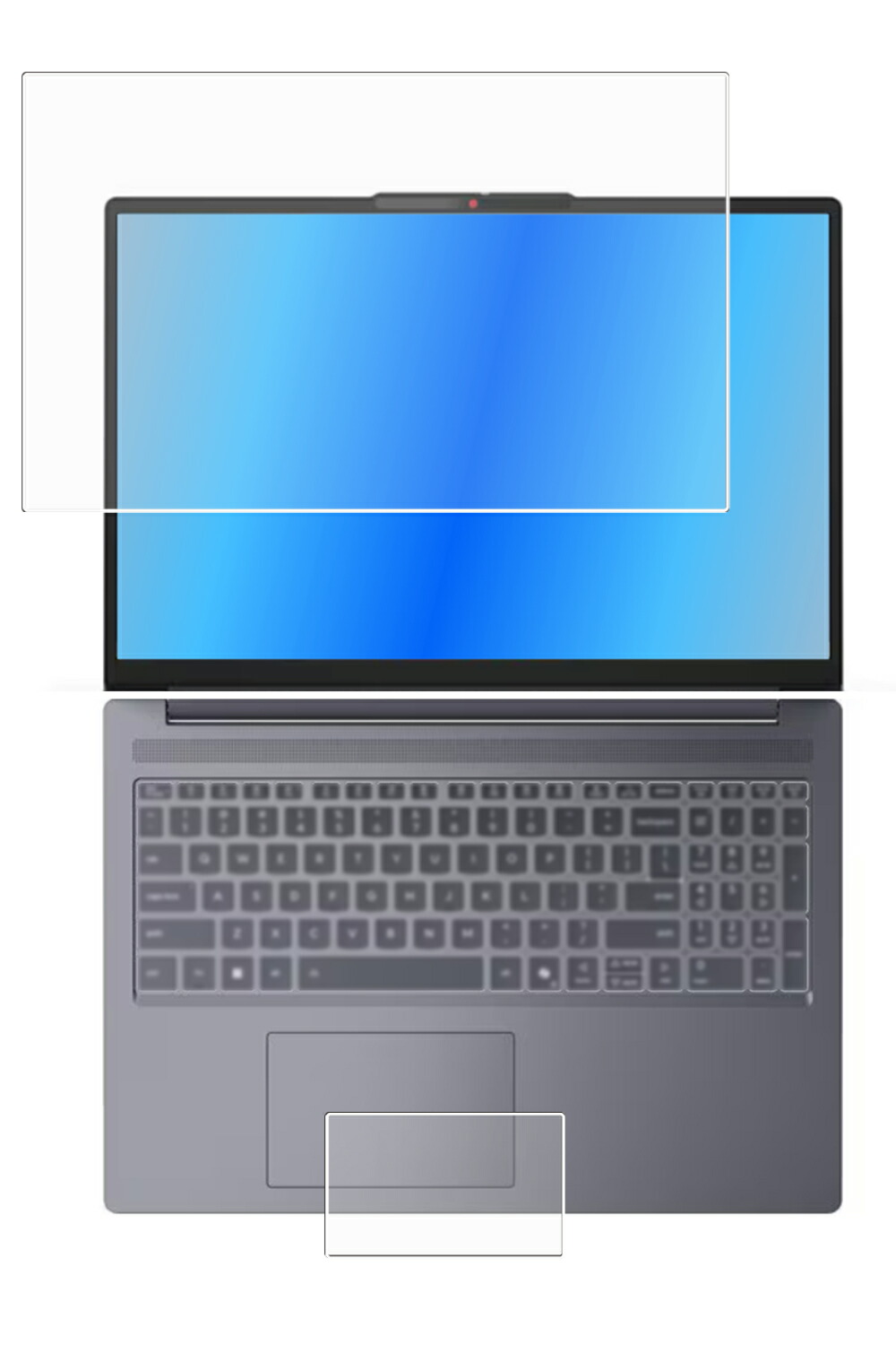[2枚組(画面+タッチパッド)] Lenovo IdeaPad Slim 3 / 3i Gen 10 2025年モデル 16型 用 [N40] 高硬度 9H アンチグレア タイプ 液晶 保護 フィルム ★