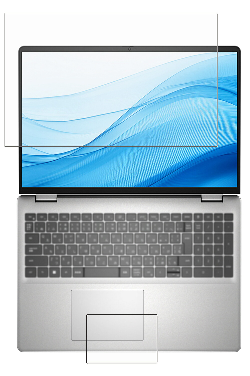 [2枚組(画面+タッチパッド)] Dell 16 DC16251 2025年モデル 用 [N40] 高硬度 9H アンチグレア タイプ 液晶 保護 フィルム ★ 強化 ガラスフィルム と同等の 高硬度9H デル シックスティーン