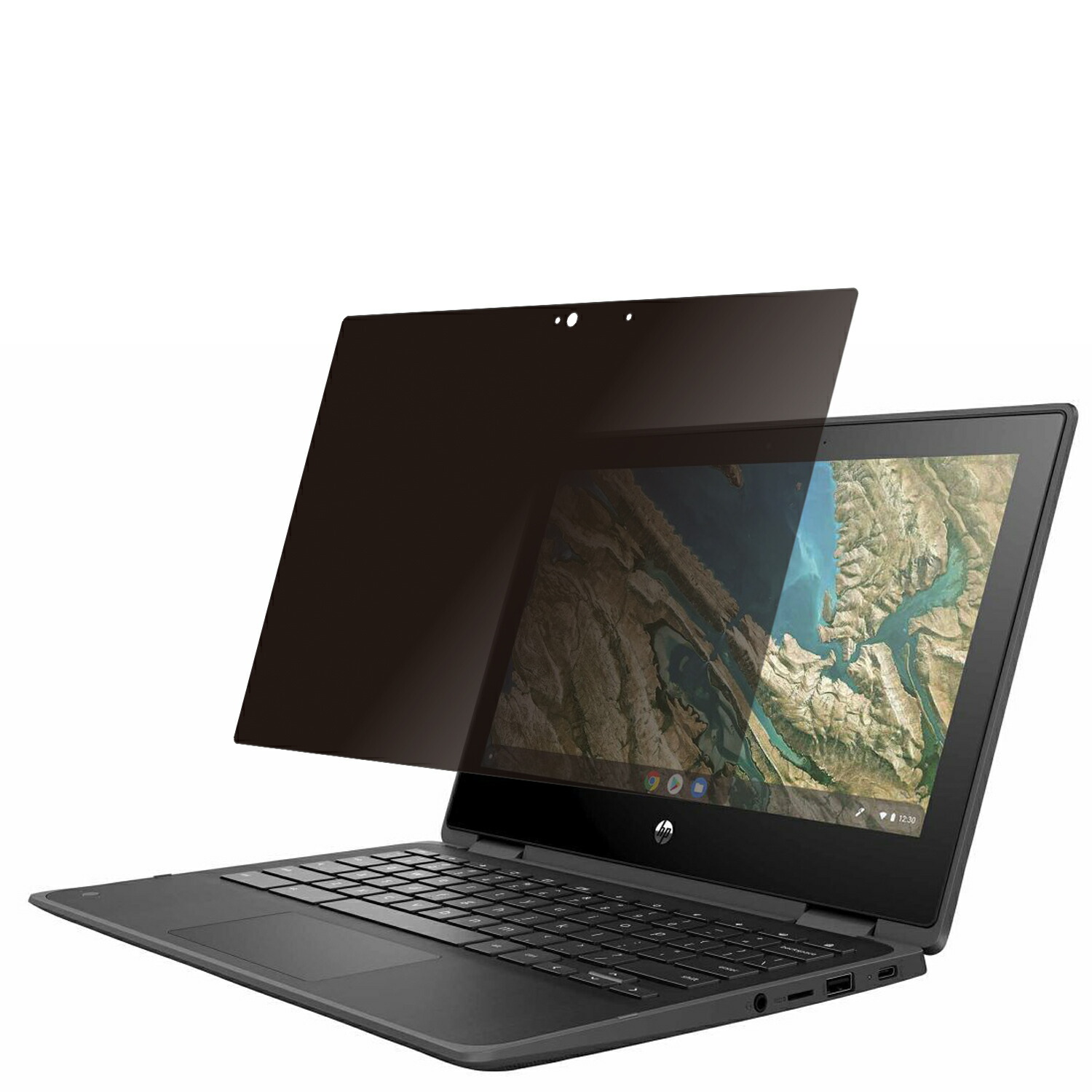 【2枚セット】HP Chromebook x360 11 G3 EE 用 [N30]【4wayのぞき見防止 プライバシー保護】画面に貼る液晶 保護 フィルム ★ エイチピー クロームブック