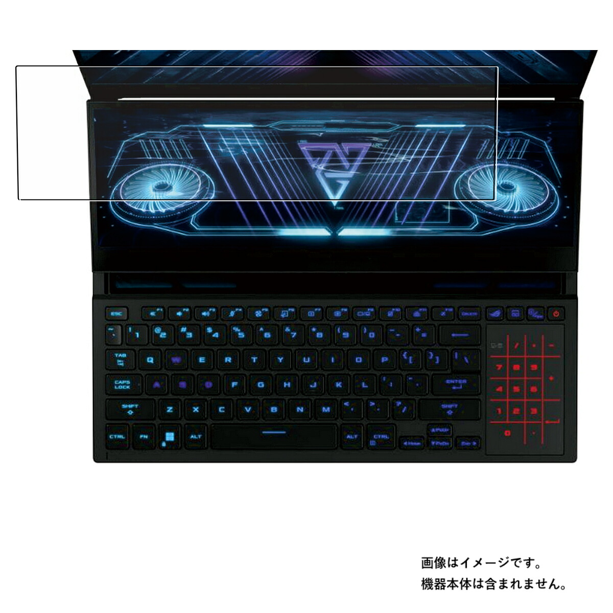 【2枚セット】ASUS ROG Zephyrus Duo 16 (2022) GX650 セカンドディスプレイ 用 [N40] 抗菌 抗ウイルス 防指紋 クリア 液晶 保護 フィルム ★ エーエスアイ アールオージー ゼフィルス デュオ