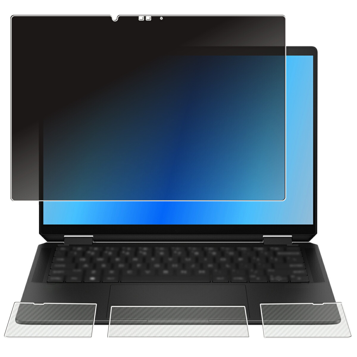 【百貨店SALE 10%OFF】【3点書き割り(画面+パームレスト+手当たりパッド)】HP Spectre x360 14-eu 14-eu0000 2024年ひな形 用 [N35] 4way のぞき見押しとどめる 非公開保護すること 液晶 保護すること 写真フィルム ＋ 炭素調  保護すること写真フィルム ★