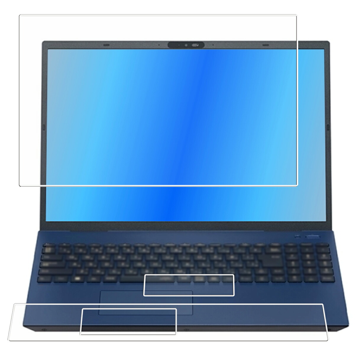 [3点セット(画面+パームレスト+タッチパッド)] NEC LAVIE N16 / Direct N16 / N16(R) 2026年春/25年春夏モデル 用 [N40] 超撥水 すべすべ 抗菌 抗ウイルス クリア タイプ 液晶 保護 フィルム ★