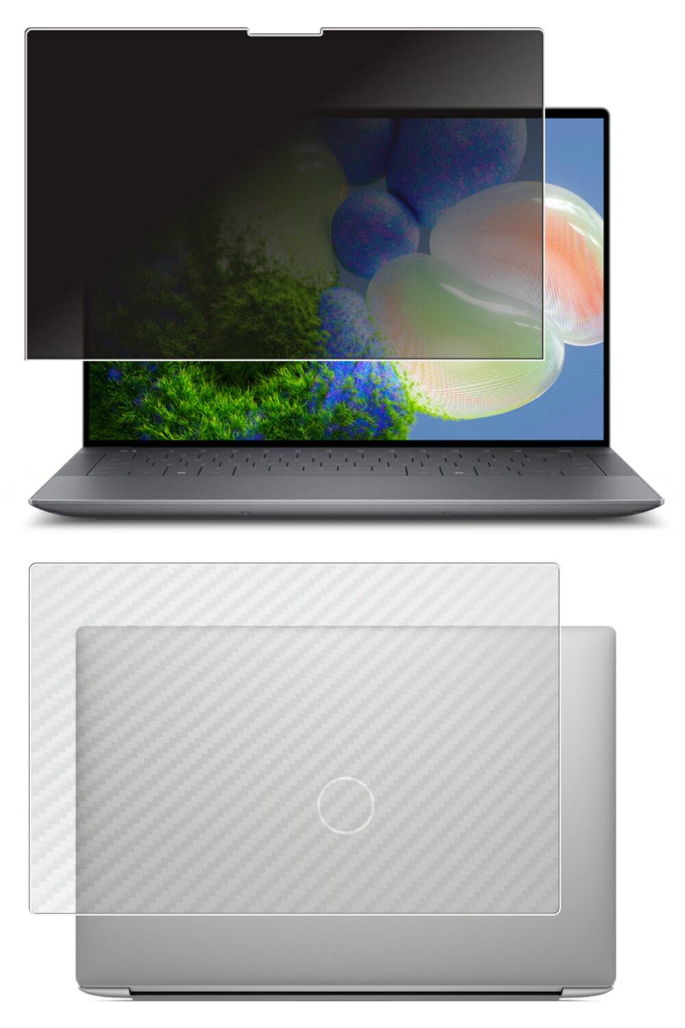 【百貨店SALE 10%OFF】【2枚組(画面+天板)】Dell XPS 14 9440 2024年青写真 用 [N35] 4way のぞき見押しとどめる 秘め事保護すること 液晶 保護すること 写真フィルム ＋ 炭素調 天板 保護すること写真フィルム ★ デル エックスピーエス フォーティーン