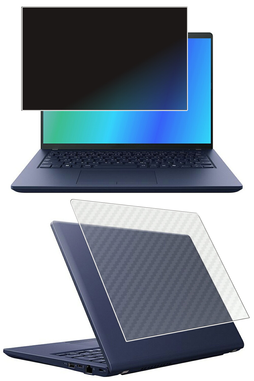 【百貨店SALE 10%OFF】【2枚組(画面+天板)】dynabook XP / XD / XPZつづき物 X94/NY XA74/VY 2025年真似形 用 [N35] 4way のぞき見押しとどめる 秘め事防御すること 液晶 防御すること 写真フィルム ＋ 炭素調 天板 防御すること写真フィルム ★