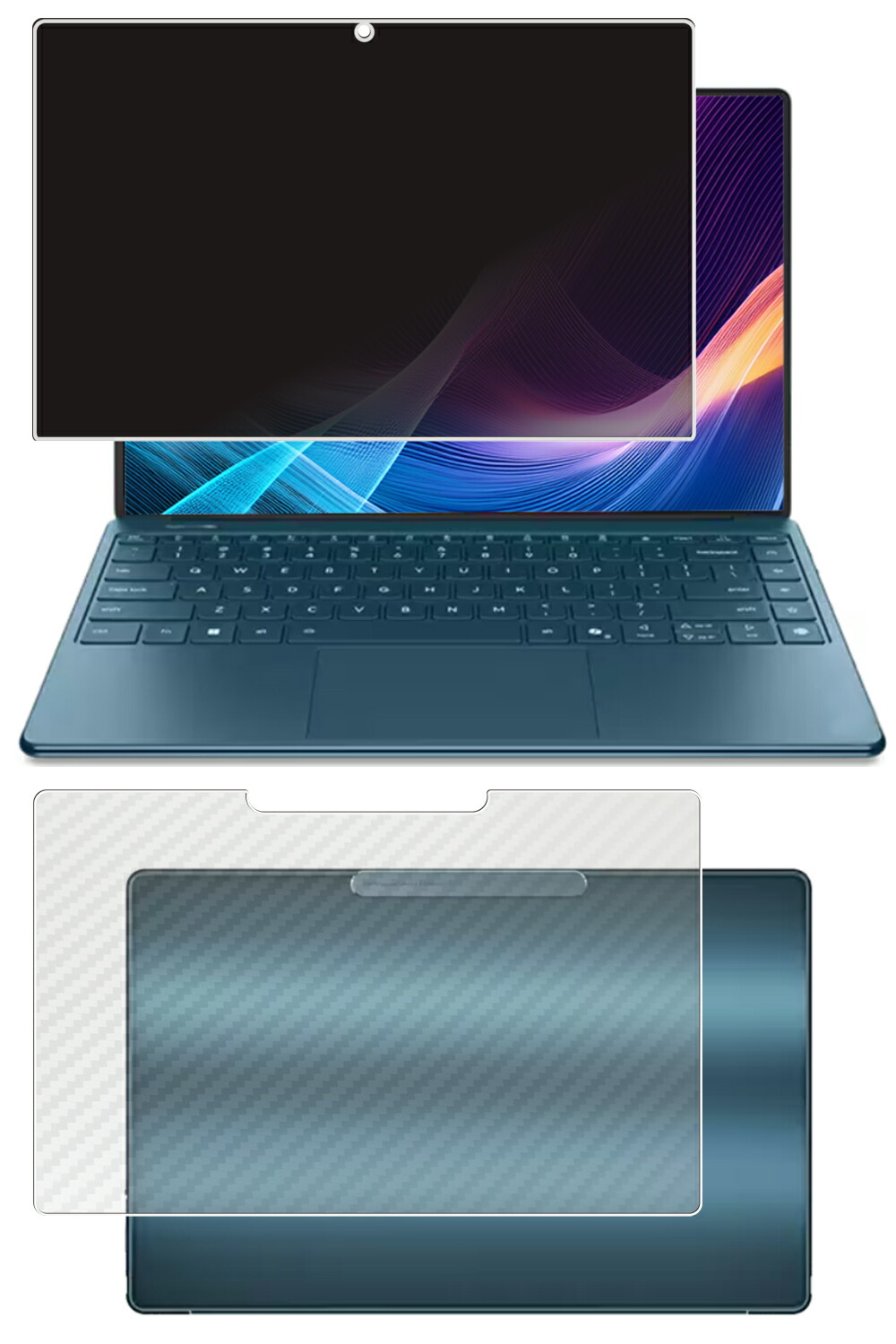 【百貨店SALE 10%OFF】【2枚組(画面+天板)】Lenovo Yoga Slim 9i Gen 10 14型 2025年ひな形 用 [N35] 4way のぞき見押しとどめる 非公開保護すること 液晶 保護すること 写真フィルム ＋ 炭素調 天板 保護すること写真フィルム ★ レノボ 瑜伽 か細い ナインアイ ジェン 拾
