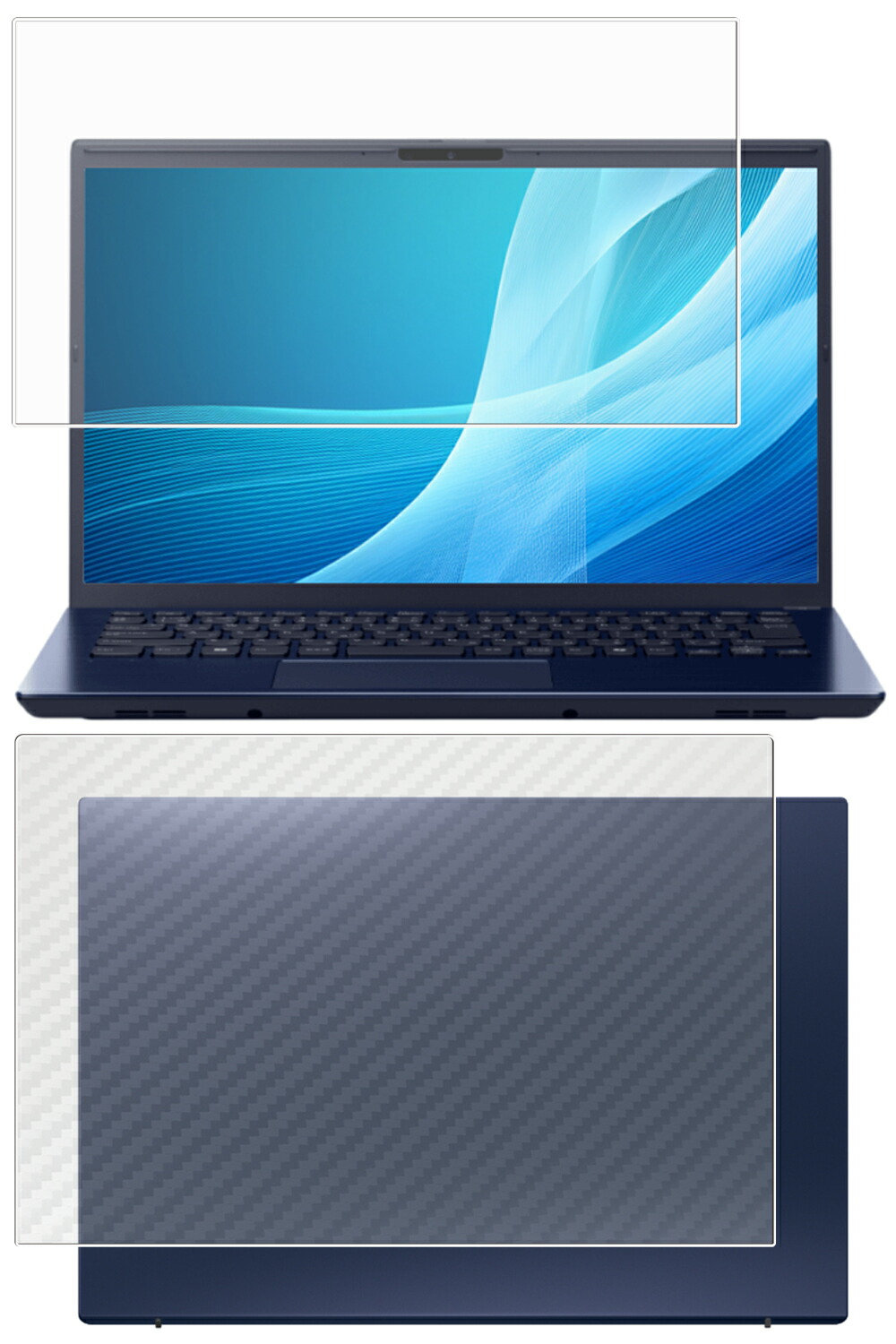 【2枚組(画面+天板)】VAIO F14 VJF142シリーズ 2025年モデル 用 [N35] 高硬度 9H アンチグレア タイプ 液晶 保護 フィルム ＋ カーボン調 天板 保護フィルム ★ 強化 ガラスフィルム と同等の 高硬度9H バイオ エフフォーティーン 4,293円