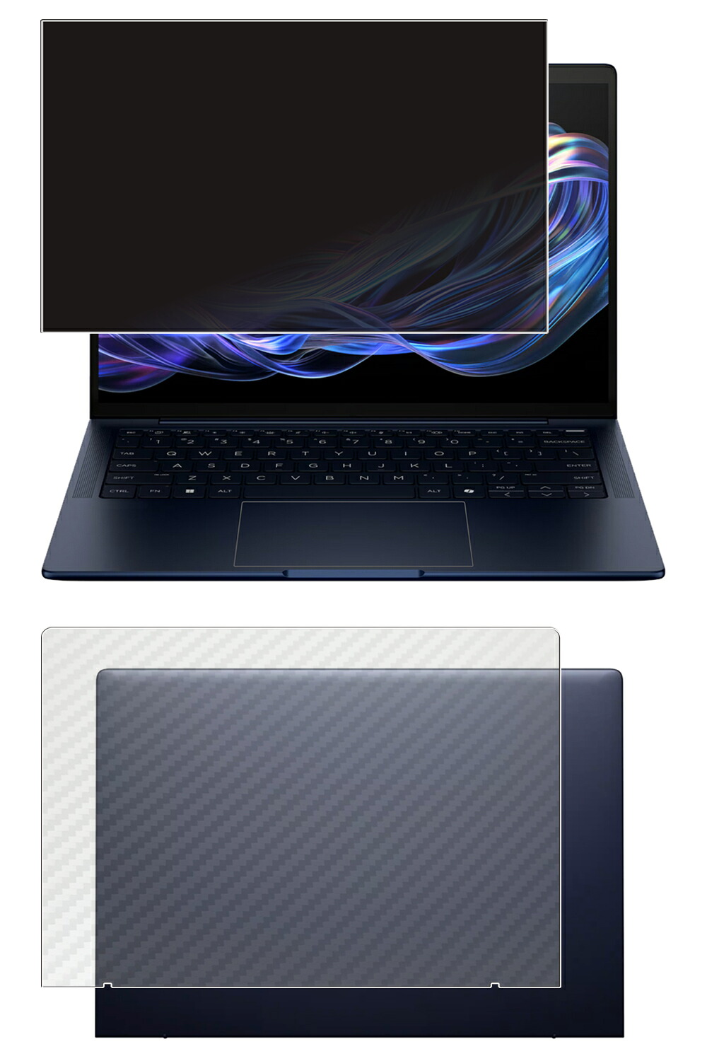 【百貨店SALE 10%OFF】【2枚組(画面+天板)】HP EliteBook X G1i 14 人工知能学 2025年真似形 用 [N35] 4way のぞき見押しとどめる 秘め事防御すること 液晶 防御すること 写真フィルム ＋ 炭素調 天板 防御すること写真フィルム ★ エイチピー エリート読みもの エックス ジーワンアイ フォーティーン エーアイ