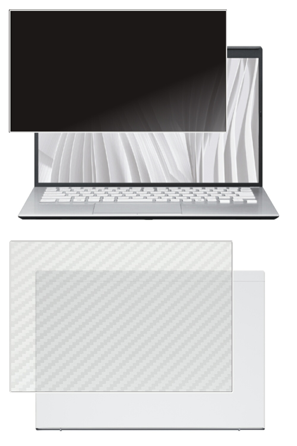 【百貨店SALE 10%OFF】【2枚組(画面+天板)】VAIO SX14 VJS147 / Pro PK VJPK255 2025年9月真似形 用 [N35] 4way のぞき見押しとどめる 秘め事防御すること 液晶 防御すること 写真フィルム ＋ 炭素調 天板 防御すること写真フィルム ★