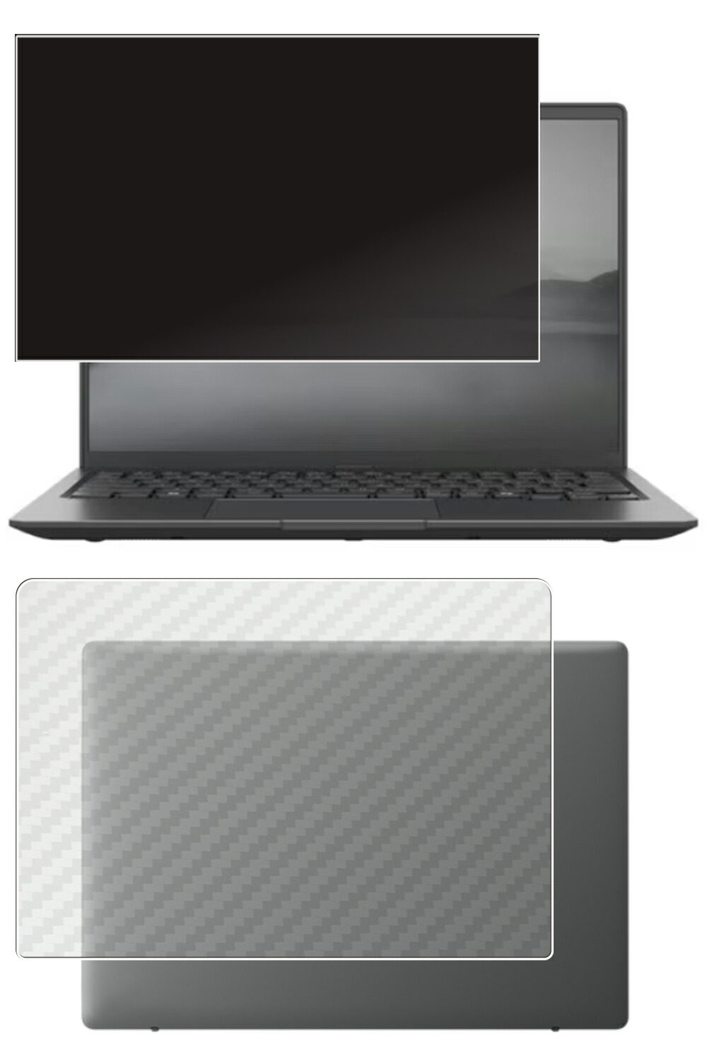 【2枚組(画面+天板)】Fujitsu FMV Note M M55-K3 WM1-K3 2025年10月青写真 用 [N35] 4way のぞき見押しとどめる 秘め事保護すること 液晶 保護すること 写真フィルム ＋ 炭素調 天板 保護すること写真フィルム ★ フジツウ エフエムブイ 万覚え帳 エム