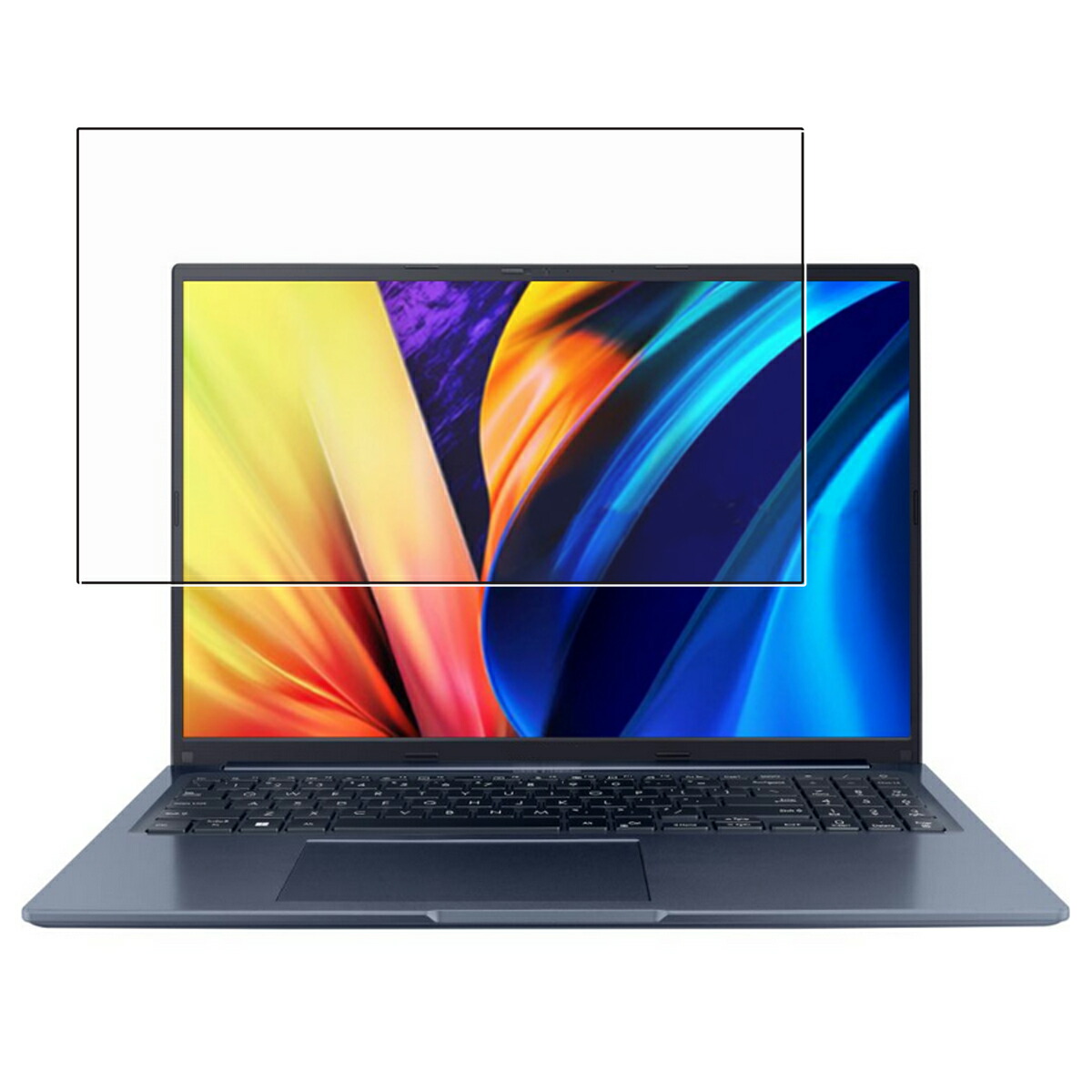 【2枚セット】ASUS Vivobook 16X M1603 2022年モデル 用 [N40] 超撥水 すべすべ 抗菌 抗ウイルス クリア タイプ 液晶 保護 フィルム ★ エイスース ビボブック シックスティーンエックス