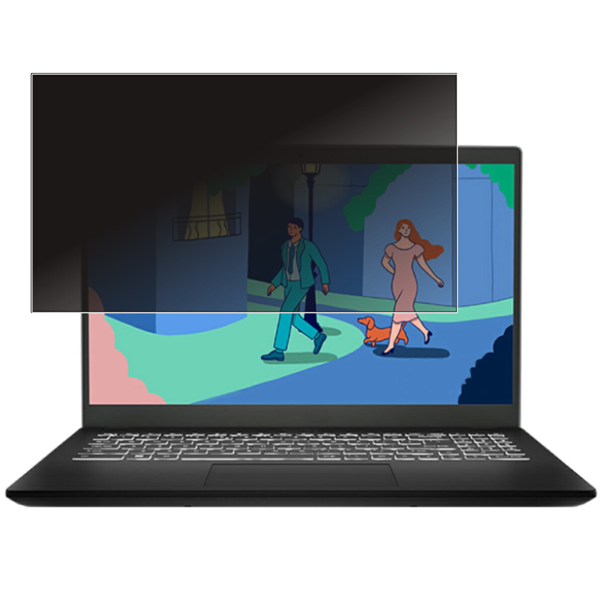 MSI Modern 15 B11M 2023年モデル 用 [N40] 4way のぞき見防止 プライバシー保護 画面に貼る 液晶 保護 フィルム ★ エムエスアイ モダン フィフティーン｜モバイルマスター