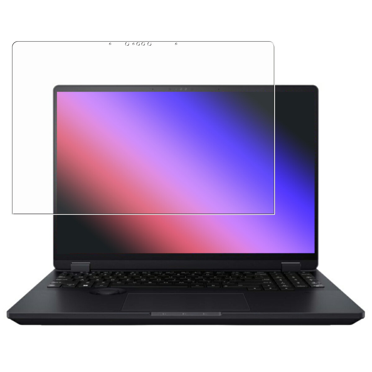 【2枚セット】ASUS ProArt Studiobook 16 OLED H7604 2023年モデル 用 [400-280] 抗菌 抗ウイルス 防指紋 クリア 液晶 保護 フィルム ★ エイスース プロアート スタジオブック シックスティーン オーレッド