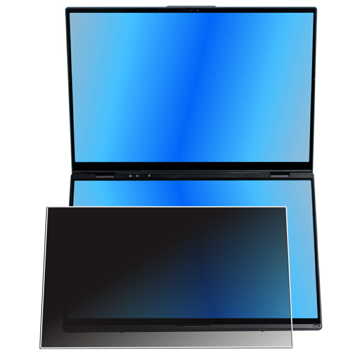 [セカンドディスプレイ] ASUS Zenbook DUO 2025/24 UX8406 用 [N35] 4way のぞき見防止 プライバシー保護 画面に貼る 液晶 保護 フィルム ★ エイスース ゼンブック デュオ