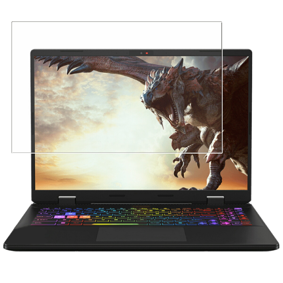 【2枚セット】MSI Crosshair 16 HX MONSTER HUNTER EDITION D14V 2024年モデル 用 [N40] 抗菌 抗ウイルス 防指紋 クリア 液晶 保護 フィルム ★ エムエスアイ クロスヘア シックスティーン