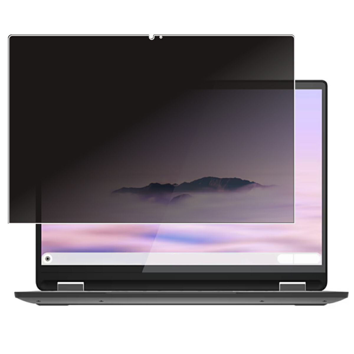 Lenovo IdeaPad Flex 570i Chromebook Plus 14インチ 2024年モデル 用 [N35] 4way のぞき見防止 プライバシー保護 画面に貼る 液晶 保護 フィルム ★ レノボ アイデアパッド フレックス クロームブック プラス
