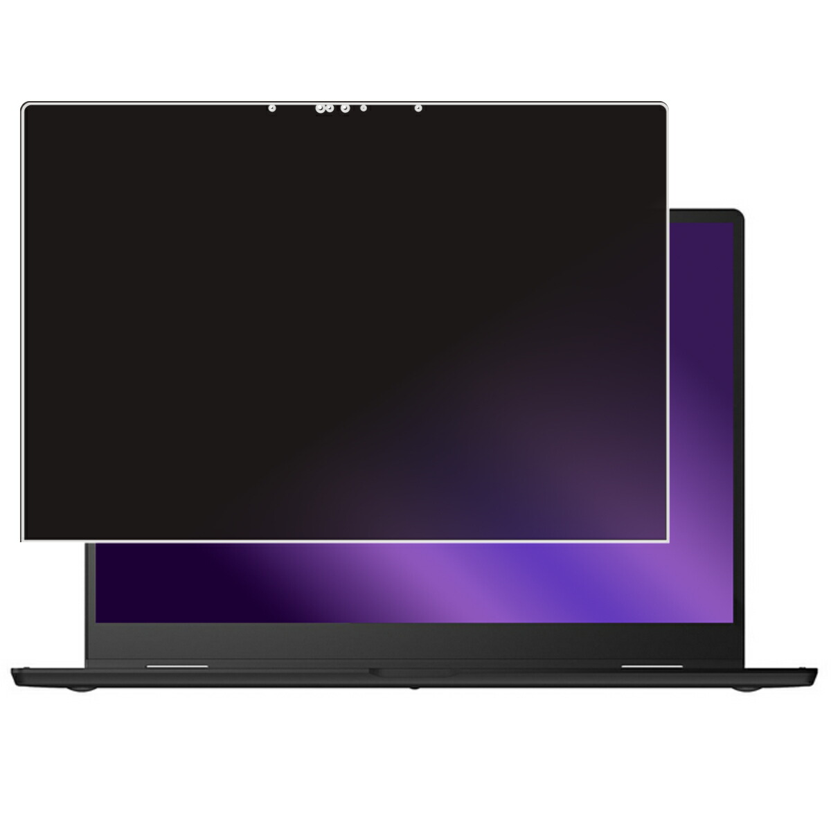 【2枚セット】LG gram Pro 2in1 16 16T90TP 2025年モデル 用 [400-280] 4way のぞき見防止 プライバシー保護 画面に貼る 液晶 保護 フィルム ★ エルジー エレクトロニクス グラム プロ ツーインワン シックスティーン
