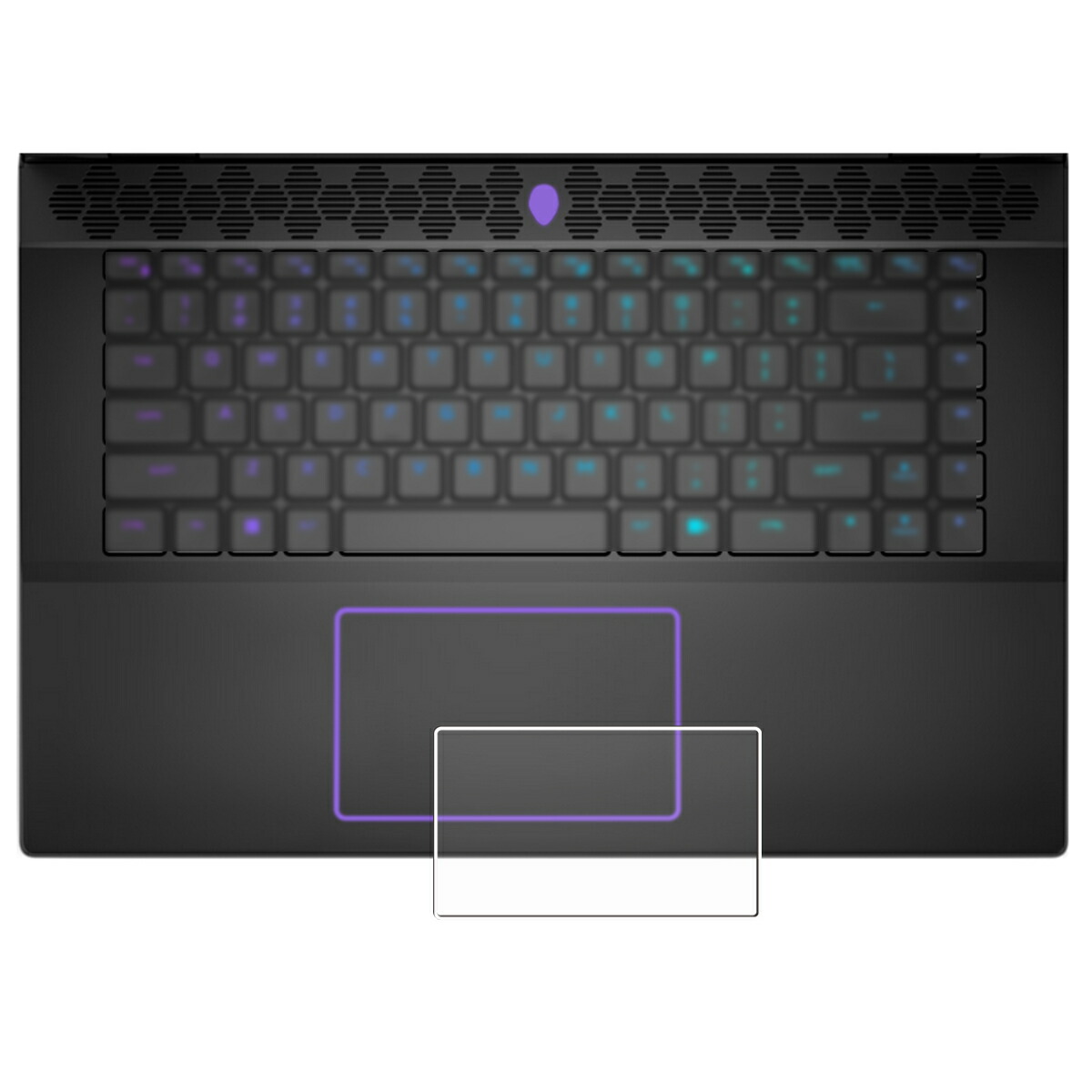 【2枚セット】Dell Alienware m16 R2 2024年モデル 用 抗菌 抗ウイルス 防指紋 クリア タッチパッド 専用 保護 フィルム ★ トラックパッド デル エイリアンウェア エムシックスティーン アールツー画像
