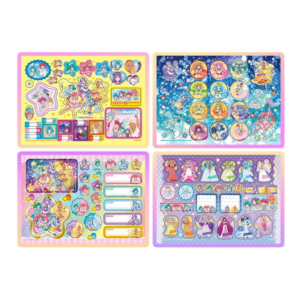 【新品】プリキュア　なりきりDX　BIG缶バッジ　ジャンボシールダス　セット BANDAI プリキュアオールスターズ BIGサイズステッカー