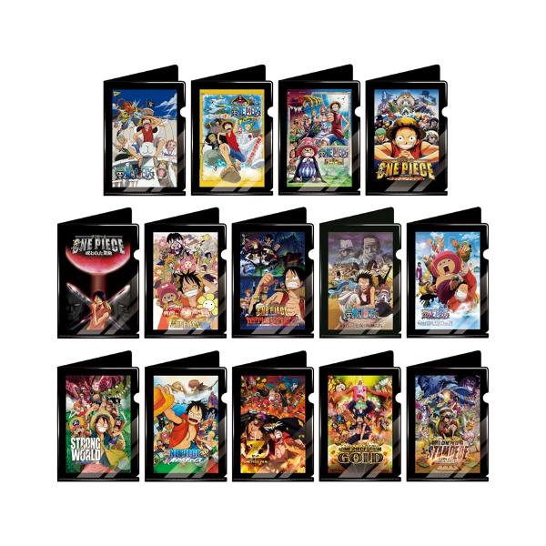 楽天市場 送料無料 ワンピースオールフィルムファイルコレクション 全１４種バンダイone Piece 劇場版ジャンボカードダス モデルベースｚ