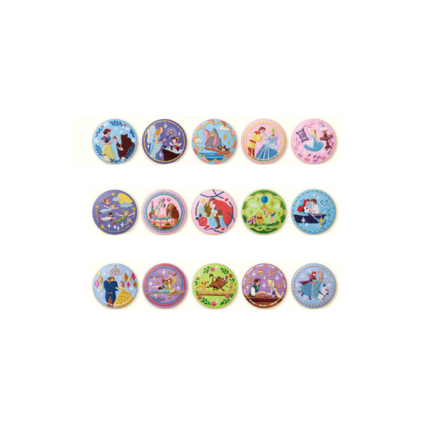 楽天市場】Disney Characters 刺繍缶バッジビスケット 食玩