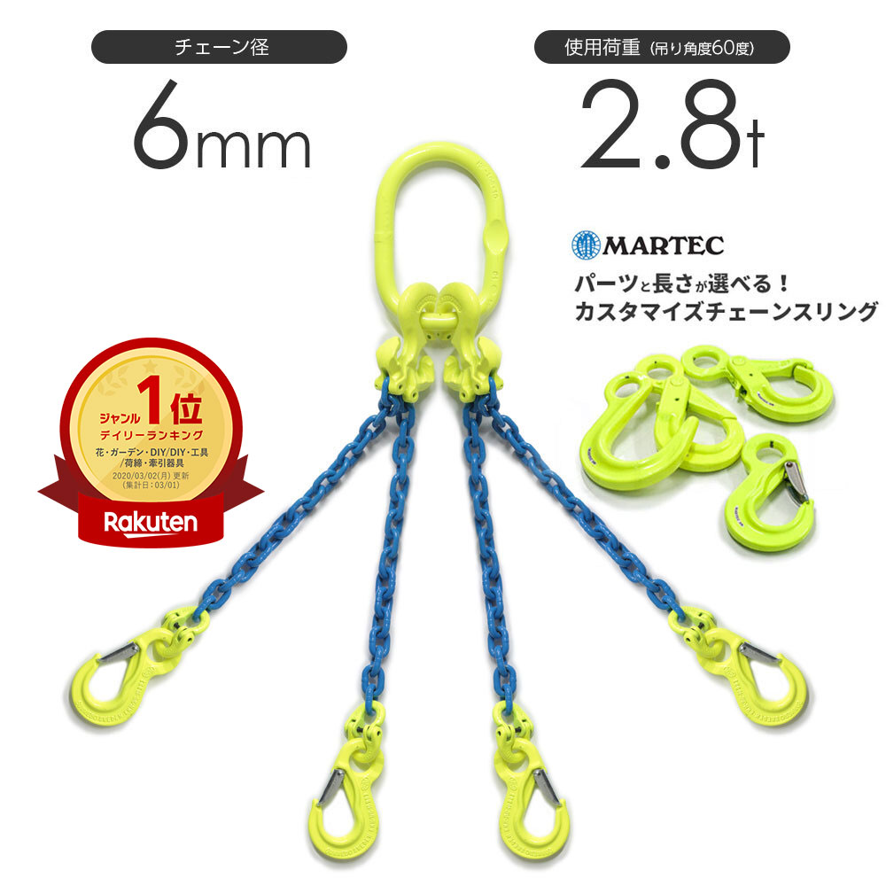 超格安価格 キトー チェーンスリング2本吊り 20mm 使用荷重 kids-nurie.com