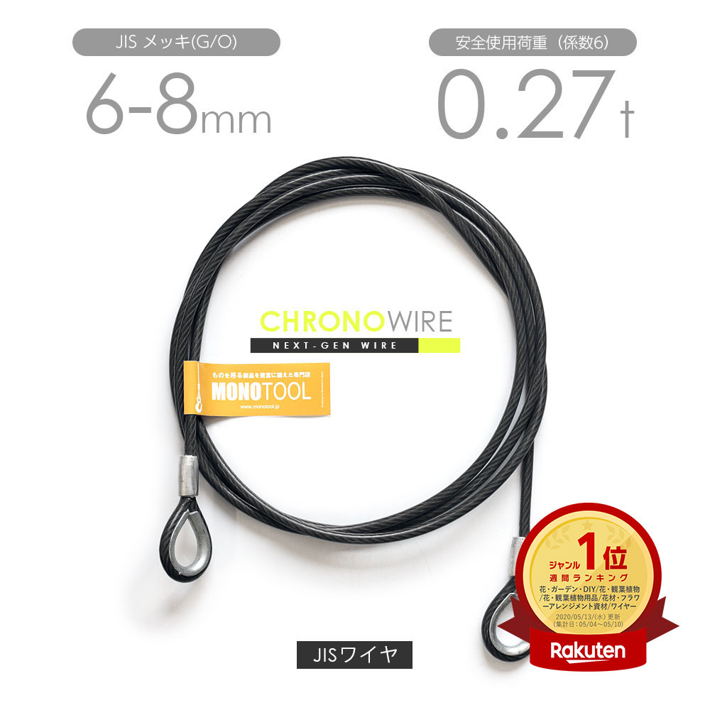 トップシークレット MITASTRUSCO メッキ付ワイヤロープ Φ5mm×200m CWM-5S200 1本to 通販 