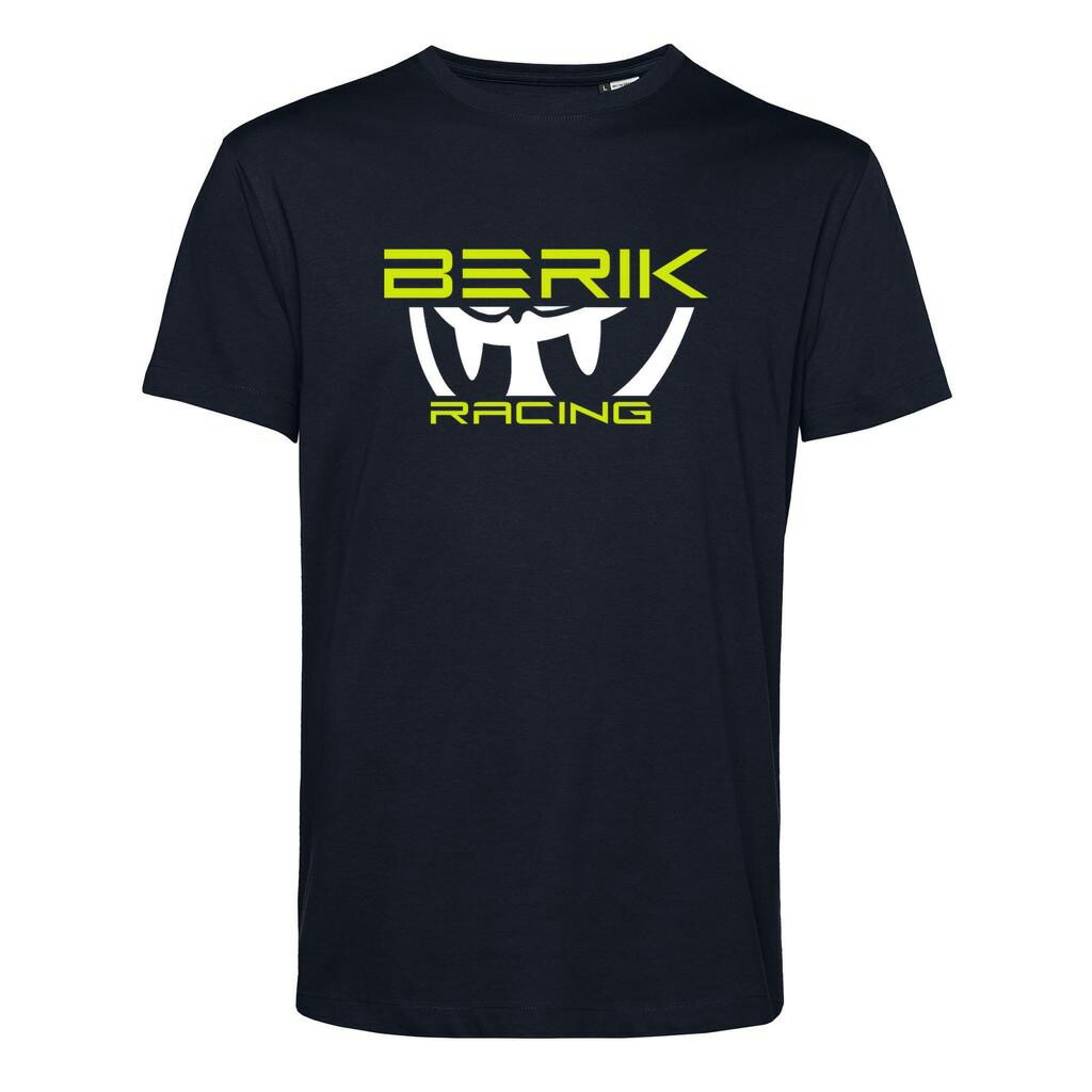 BERIK ベリック プリント Tシャツ オーガニックコットン T-237202-BK BLACK/YELLOW カジュアル|MOTO GP CLUB
