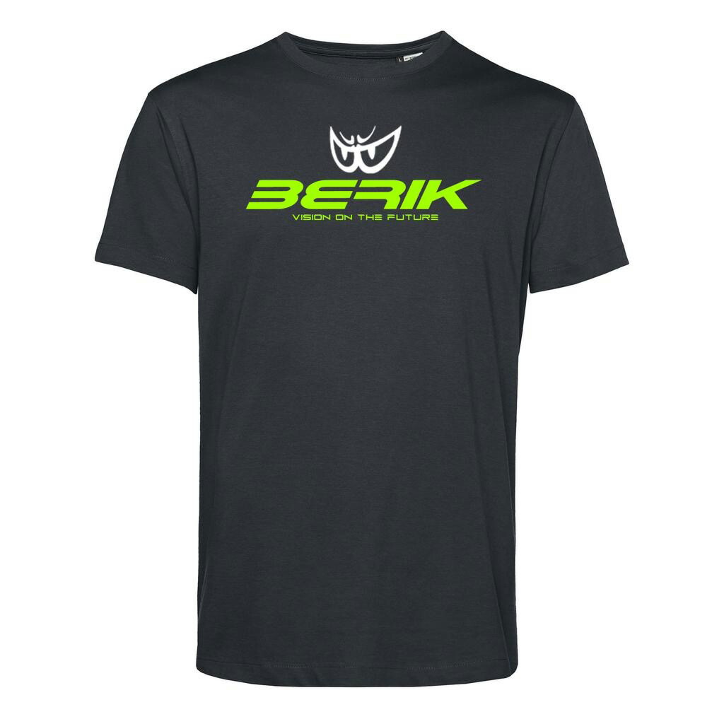 BERIK ベリック プリント Tシャツ オーガニックコットン T-237201-BK BLACK/YELLOW カジュアル|MOTO GP CLUB