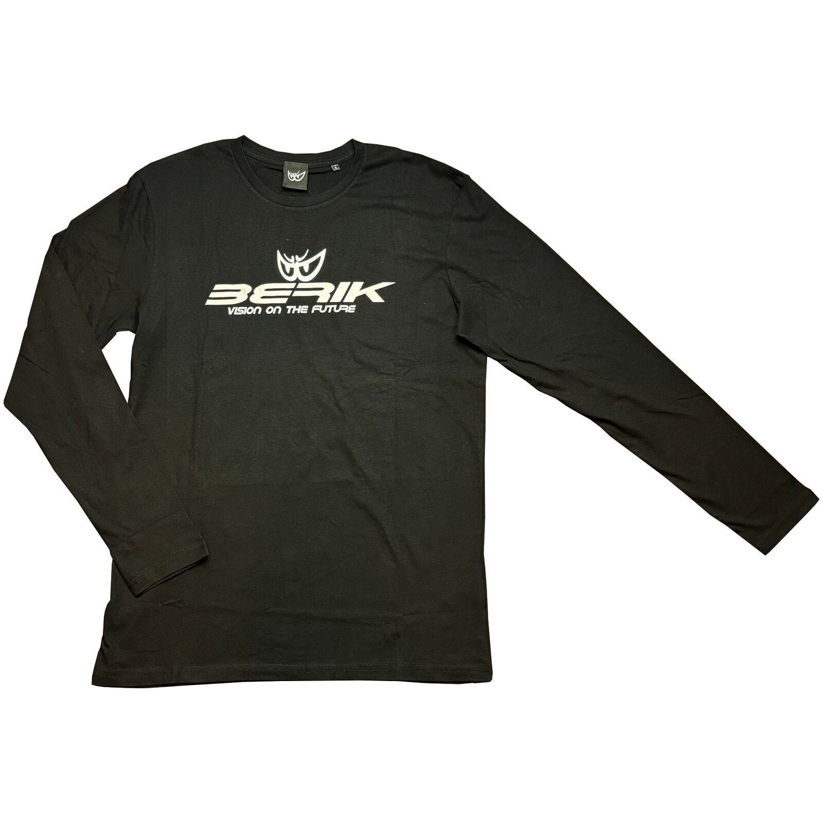 BERIK ベリック プリント ロングスリーブ Tシャツ オーガニックコットン T-237301-BK BLACK/WHITE カジュアル