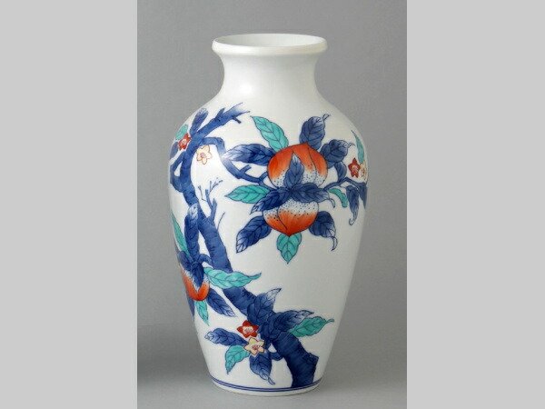 楽天市場】有田焼 13寸細長花瓶 染付古代菊 Y248-W : 器茶房 彩庵