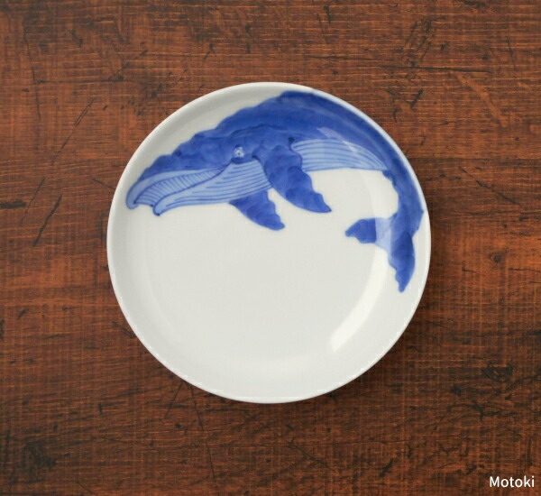 楽天市場】有田焼 染付ナガスくじら5寸皿 : 有田焼や心器