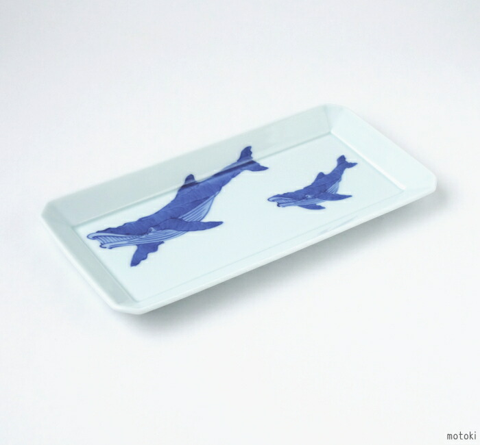 楽天市場】渓山窯 有田焼 染付ナガスくじら11センチ角皿 豆皿 小皿