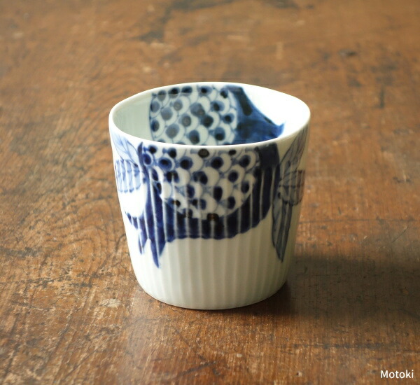 楽天市場】有田焼 染付古伊万里花唐草 そば猪口(ちょこ) : 有田焼や心器