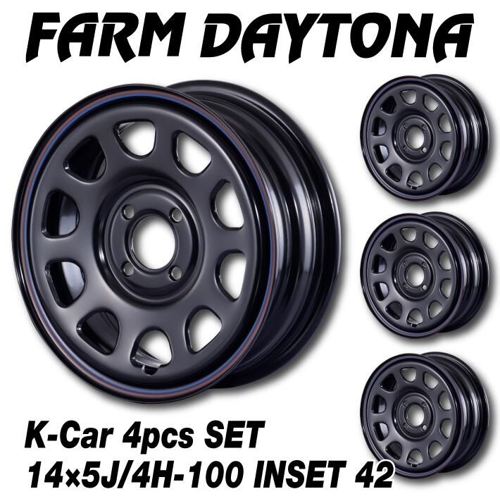 楽天市場】☆送料無料☆DAYTONA'S デイトナBK 14インチ 5J+42