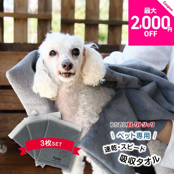 楽天市場】【最大2,000円OFFクーポン配布中】 ペットタオル 犬 猫 吸水