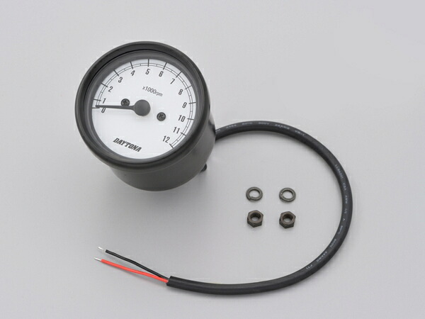 【送料無料】 デイトナ 機械式タコメーター Φ60 (12000rpm) ブラックボディ/ホワイトパネル (15631)｜ＭＰＣストア