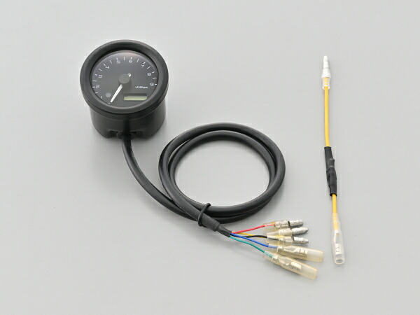 デイトナ VELONA電気式タコメーター 48φ/9000rpm/ブラックボディ 3色LED (44198)