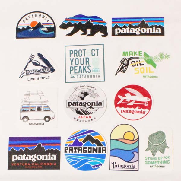 楽天市場 訳あり パタゴニア ステッカー 13種セット Patagonia Set フィッツロイ サーフバン 北斎 30周年 P6 ベア 飛魚 ライツ ネコポス シール 新品 エムズカンパニー