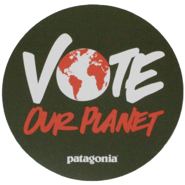 楽天市場 訳あり パタゴニア 非売品 キャンペーン ステッカー ボウト 丸 緑 Patagonia Vote Our Planet 投票 シール デカール ネコポス 同梱可 新品 エムズカンパニー