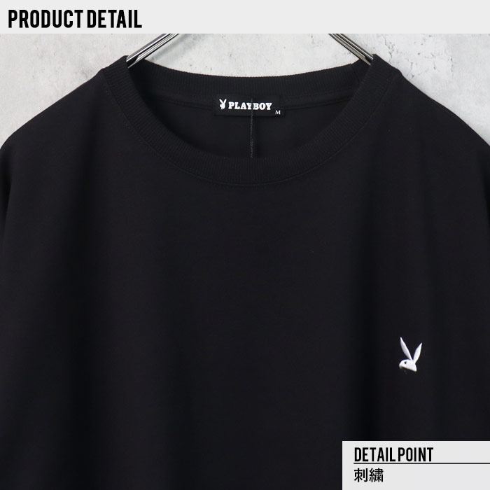 【ZI-ONx送料無料】メンズSETUPセットアップPLAYBOYプレーボーイワンポイント刺繍半袖Tシャツハーフパンツ上下セットカジュアルMLXL「P32-103.105」
