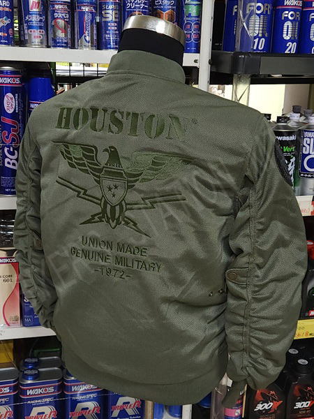 HOUSTON ヒューストン HTVA-2611S MA-1 メッシュジャケット カーキ 春夏ジャケット ツーリングジャケット ライディングジャケット バイクジャケット 管理T｜BIKER&rsquo;S STATION MTR
